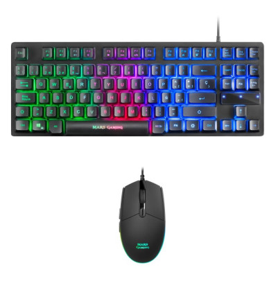 Combo Gaming Mars Teclado RGB + Ratón MCPTKL 3200 DPI Negros