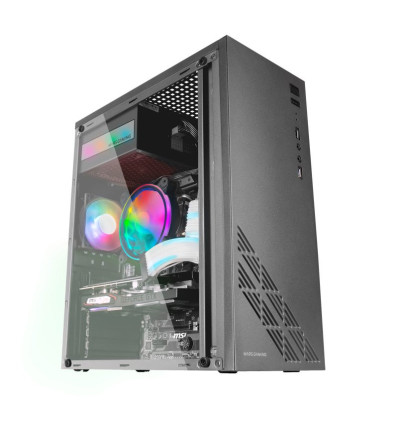 Caja Mars Gaming MC100 FRGB Cristal Acrílico USB 3.0 Negro