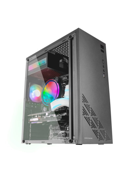 Caja Mars Gaming MC100 FRGB Cristal Acrílico USB 3.0 Negro