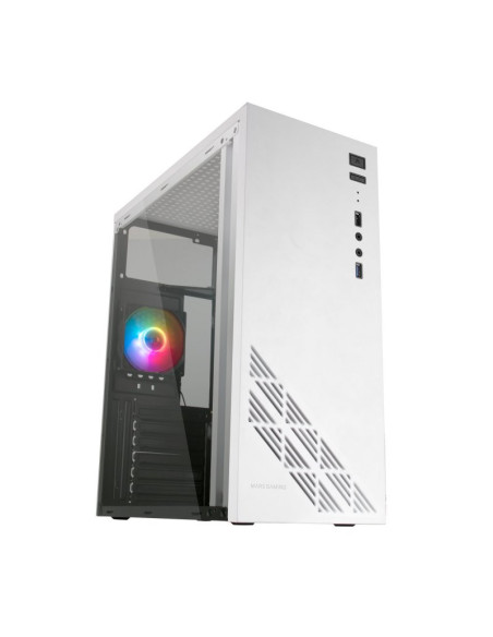 Caja Mars Gaming MC100W FRGB Cristal Acrílico USB 3.0 Blanco
