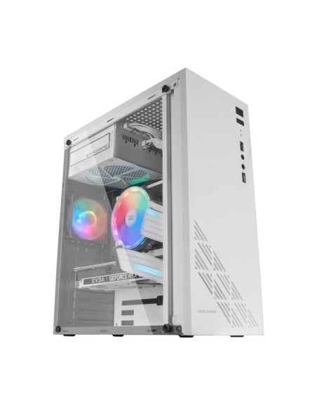 Caja Mars Gaming MC100W FRGB Cristal Acrílico USB 3.0 Blanco