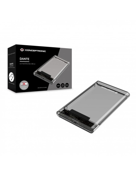 CONCEPTRONIC DANTE - Comprar Caja Externa USB 3 Transparente