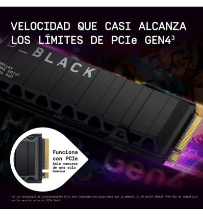 WD Black SN850X 2TB M.2 SSD - Comprar Disco Duro SSD con Disipador
