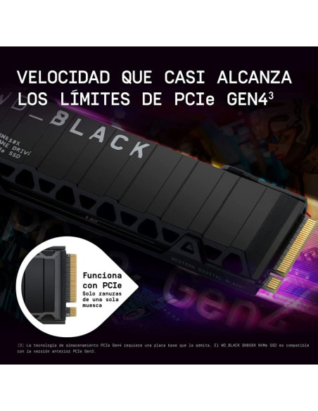 WD Black SN850X 2TB M.2 SSD - Comprar Disco Duro SSD con Disipador
