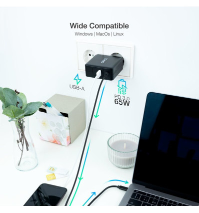 Tooq TQLC-USBC65PD 65W USB-C