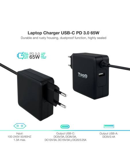 Tooq TQLC-USBC65PD 65W USB-C