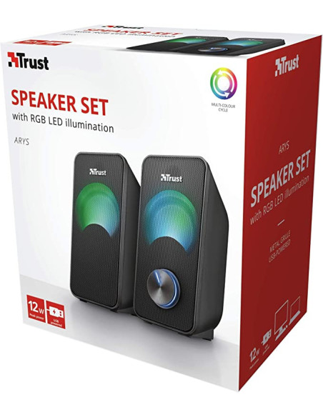 Altavoces Trust Arys Compact RGB 6W 2.0