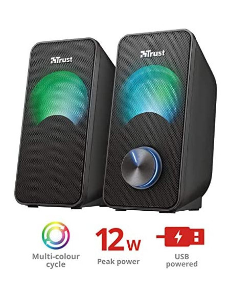 Altavoces Trust Arys Compact RGB 6W 2.0
