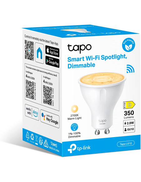 TP-LINK TAPO L610 GU10 2700K - Comprar Bombilla Inteligente