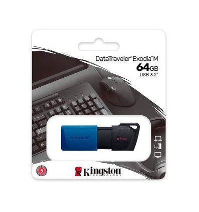 Kingston DataTraveler Exodia M - Comprar Pendrive de 64GB Azul