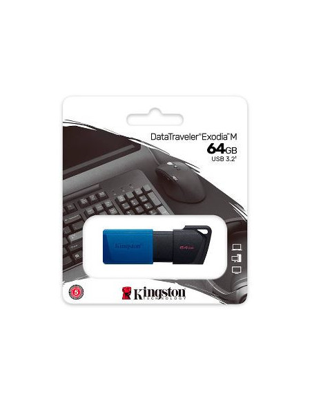 Kingston DataTraveler Exodia M - Comprar Pendrive de 64GB Azul