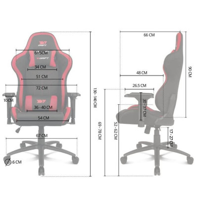 Drift Gaming DR110 - Comprar Silla para Gaming Negra