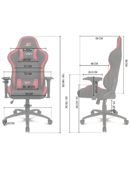 Drift Gaming DR110 - Comprar Silla para Gaming Negra