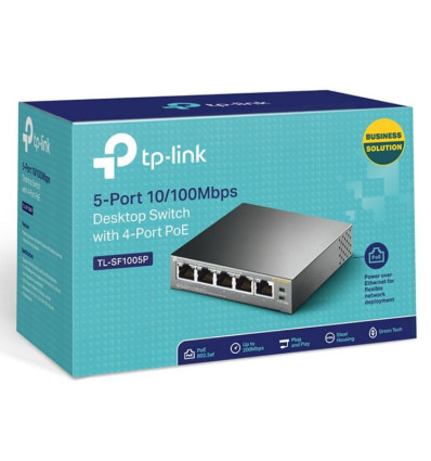 TP-Link TL-SF1005P - Comprar Switch de Sobremesa con Puertos PoE
