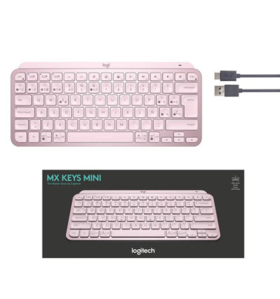 LOGITECH MX KEYS MINI Rosado - Comprar Teclado TKL Minimalista