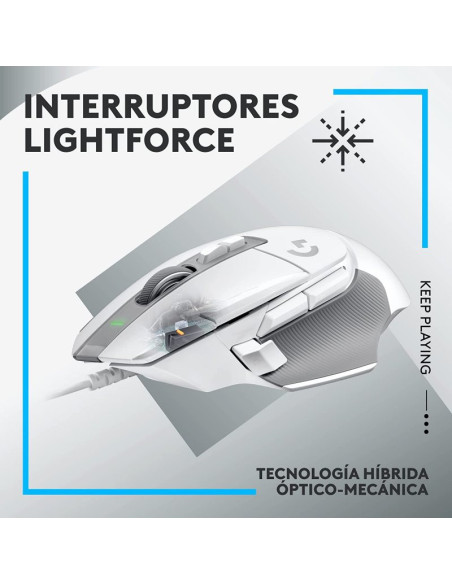 LOGITECH G502 X Blanco - Comprar Ratón Blanco USB