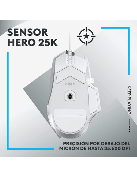LOGITECH G502 X Blanco - Comprar Ratón Blanco USB