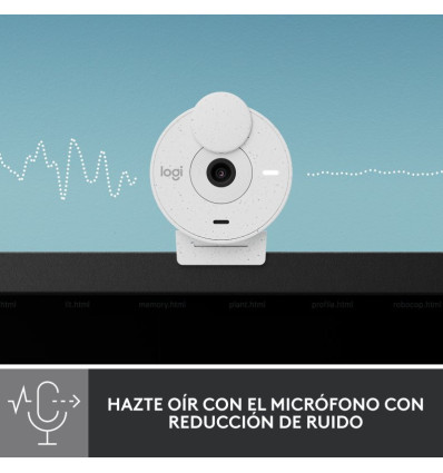 Webcam Logitech Brio 300 Blanca