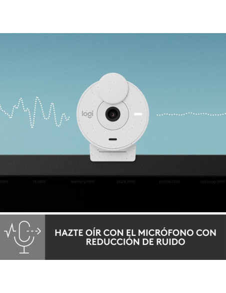 Webcam Logitech Brio 300 Blanca