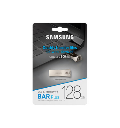 Pendrive Samsung BAR Titan Silver Plus 128GB