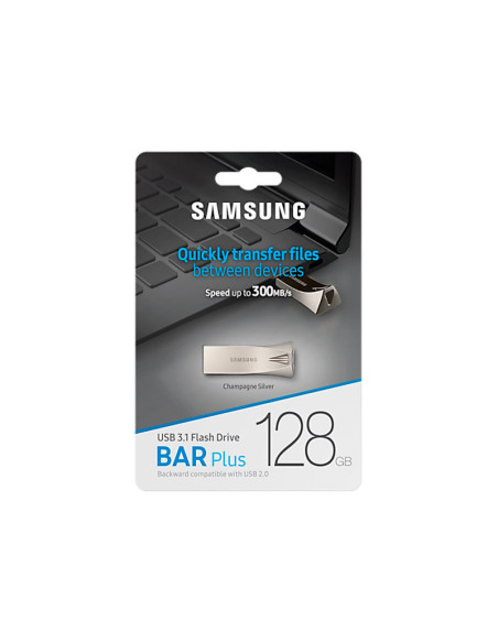 Pendrive Samsung BAR Titan Silver Plus 128GB