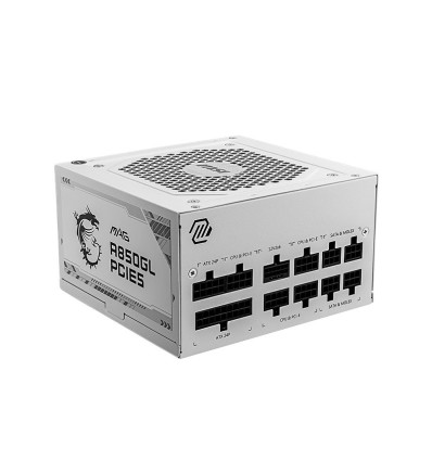 MSI MAG A850GL ATX 3.0 850W - Comprar Fuente de Alimentación Blanca