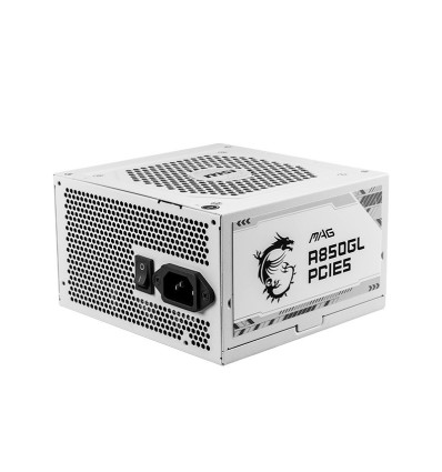 MSI MAG A850GL ATX 3.0 850W - Comprar Fuente de Alimentación Blanca