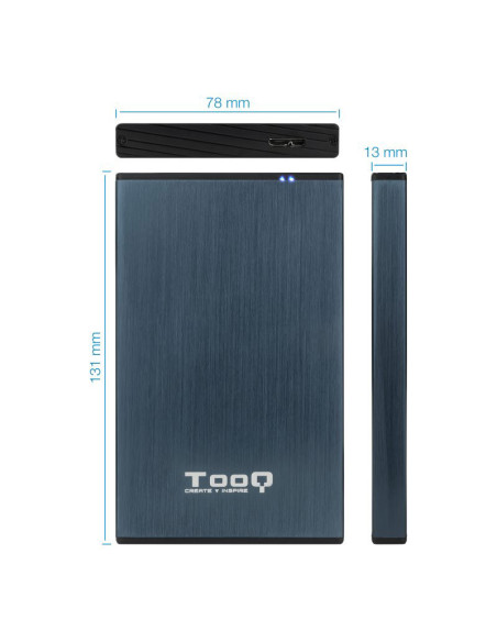 TOOQ TQE-2527PB 2.5" USB 3.1 - Comprar Caja Externa 2.5" USB 3.1