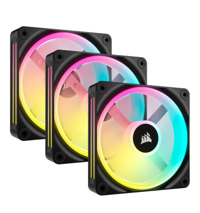 Corsair iCUE QX120 RGB Negro 120mm - Comprar Pack de 3 Ventiladores PC