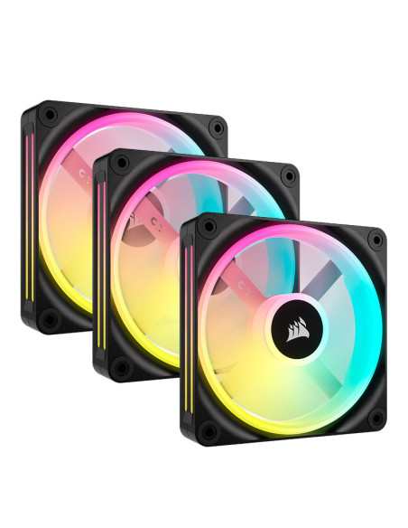 Corsair iCUE QX120 RGB Negro 120mm - Comprar Pack de 3 Ventiladores PC