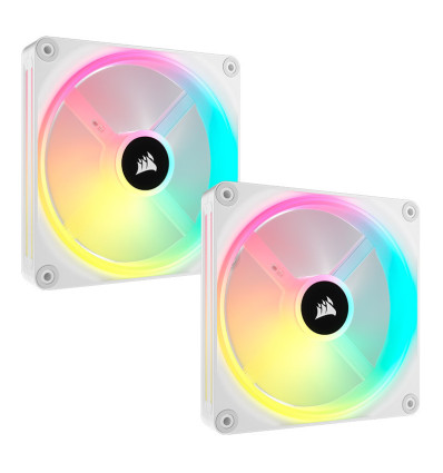 Corsair QX140 iCUE RGB Blanco 140mm - Comprar Pack de 2 Ventiladores