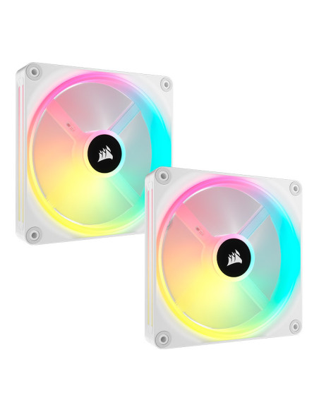Corsair QX140 iCUE RGB Blanco 140mm - Comprar Pack de 2 Ventiladores