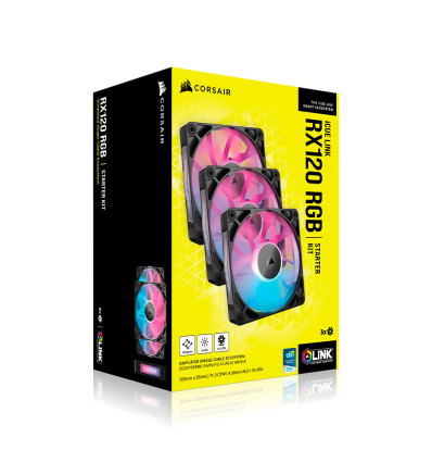 Corsair iCUE Link RX120 RGB Starter - Comprar Pack Ventiladores PC