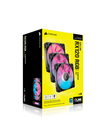 Corsair iCUE Link RX120 RGB Starter - Comprar Pack Ventiladores PC