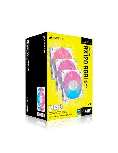 Corsair iCUE Link RX120 RGB Blanco 120mm - Comprar Ventiladores de PC