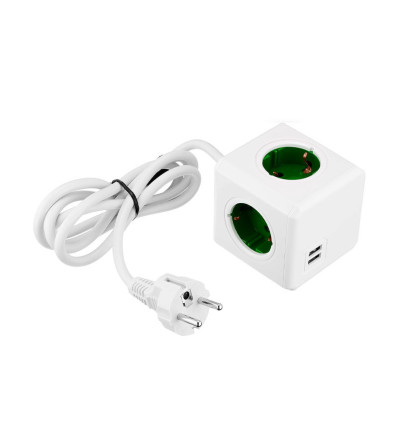 PowerCube Extended Verde - Comprar Regleta Enchufes