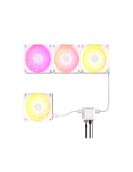 Comprar Pack de 3 Ventiladores PC Corsair LX120 RGB Blanco 120mm