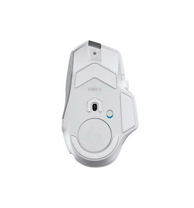 Parte inferior del Logitech G502 X LightSpeed Blanco