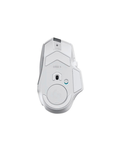 Parte inferior del Logitech G502 X LightSpeed Blanco