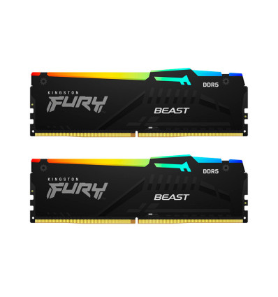 Kingston Fury Beast RGB 64GB RAM DDR5 (2x32GB) 6400MHz CL32
