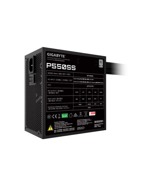 Gigabyte GP-P550SS ATX 3.0 (Bulk) Fuente de alimentación 550W