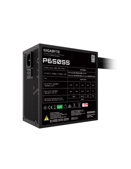 Gigabyte GP-P650SS ATX 3.0 (Bulk) Fuente de alimentación 650W