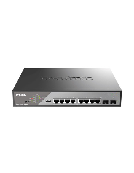 D-Link DSS-200G-10MPP Smart Survillance (10 puertos) Switch PoE L2