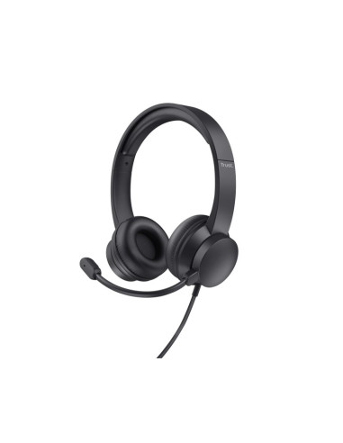 Auriculares USB con micrófono Trust Ayda Negros