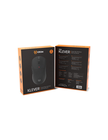 Krom Klever Ratón Gaming Inalámbrico 10000 DPI