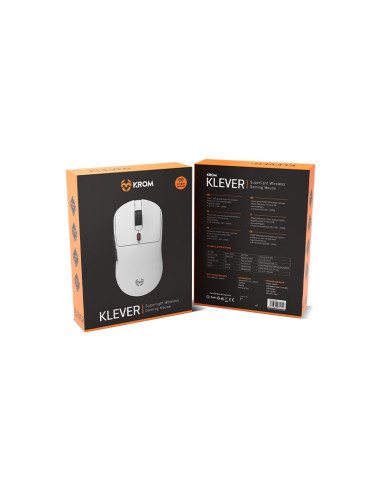 Ratón Gaming Krom Klever Blanco Inalámbrico 10000 DPI