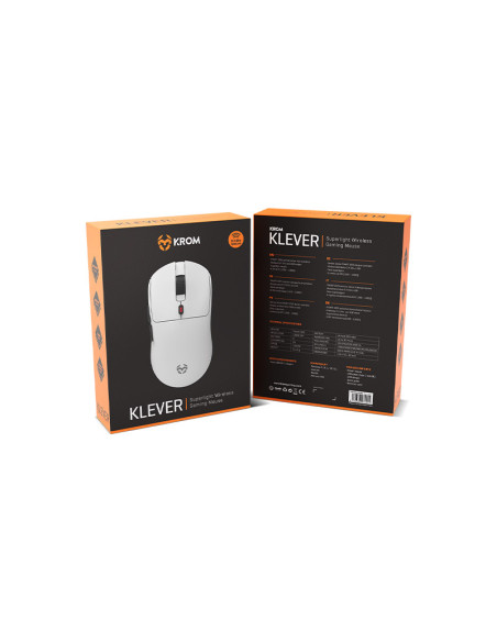 Ratón Gaming Krom Klever Blanco Inalámbrico 10000 DPI