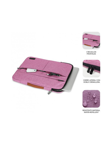 Funda Subblim Air Padding 360 Sleeve 15.6" Rosa