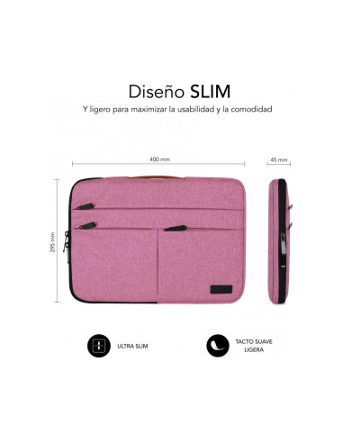 Funda Subblim Air Padding 360 Sleeve 15.6" Rosa