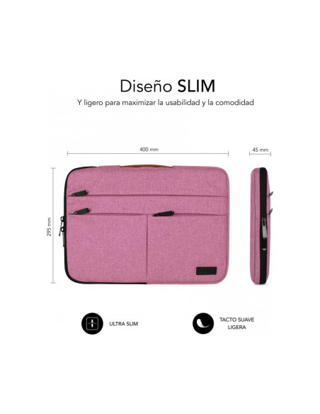 Funda Subblim Air Padding 360 Sleeve 15.6" Rosa